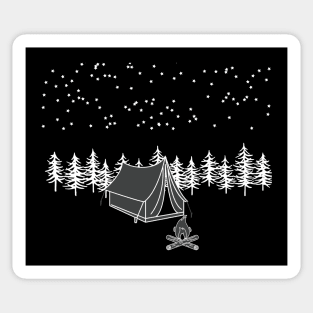 Camping under the stars Sticker